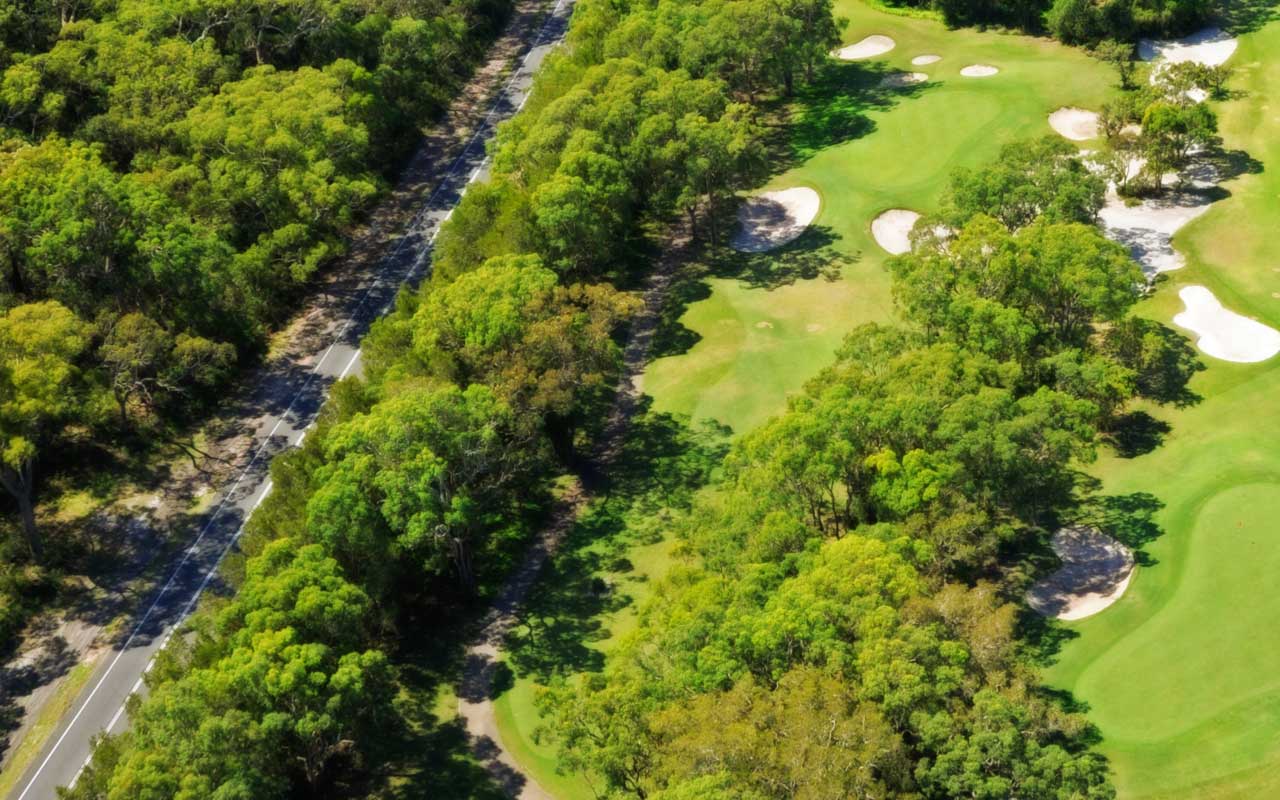 The 4th hole from above